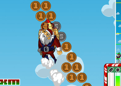 Bild från spelet Rocket Santa 2