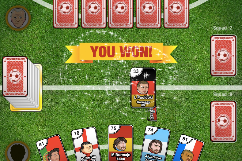 Bild från spelet Sports Heads Cards: Squad Swap