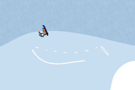 Bild från spelet Fancy Snowboarding