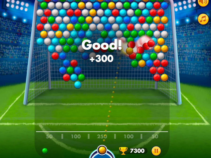 Bild från spelet Bubble Shooter Soccer 2