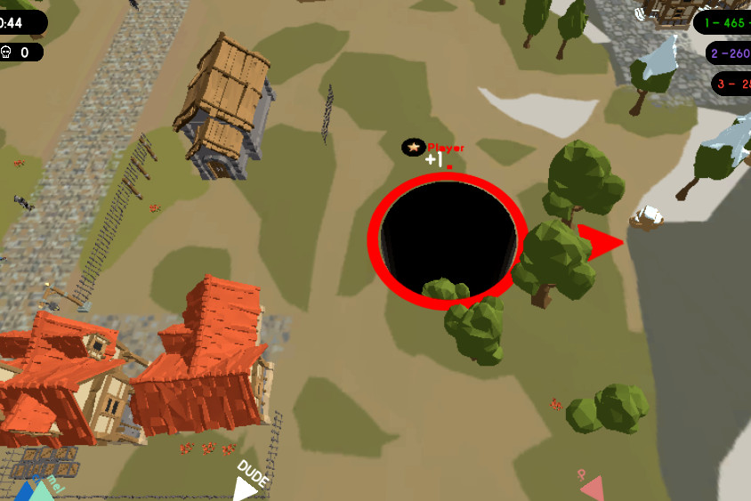 Bild från spelet Hole.io