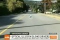 Optisk illusion för att få folk att köra långsammare