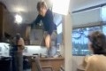 Unbelievable jump over the chair by Bill Gates